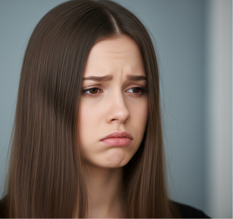 you can see this product the name of the product is Automatic Hair curler i need a before image in this image the women with the sad face and the hairs of this women is straight no have any curle this is the british women 